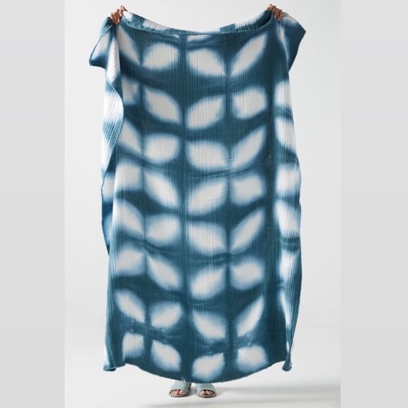Anthropologie Other - Anthropologie Gauze Throw Blanket | Blue Tie Dye